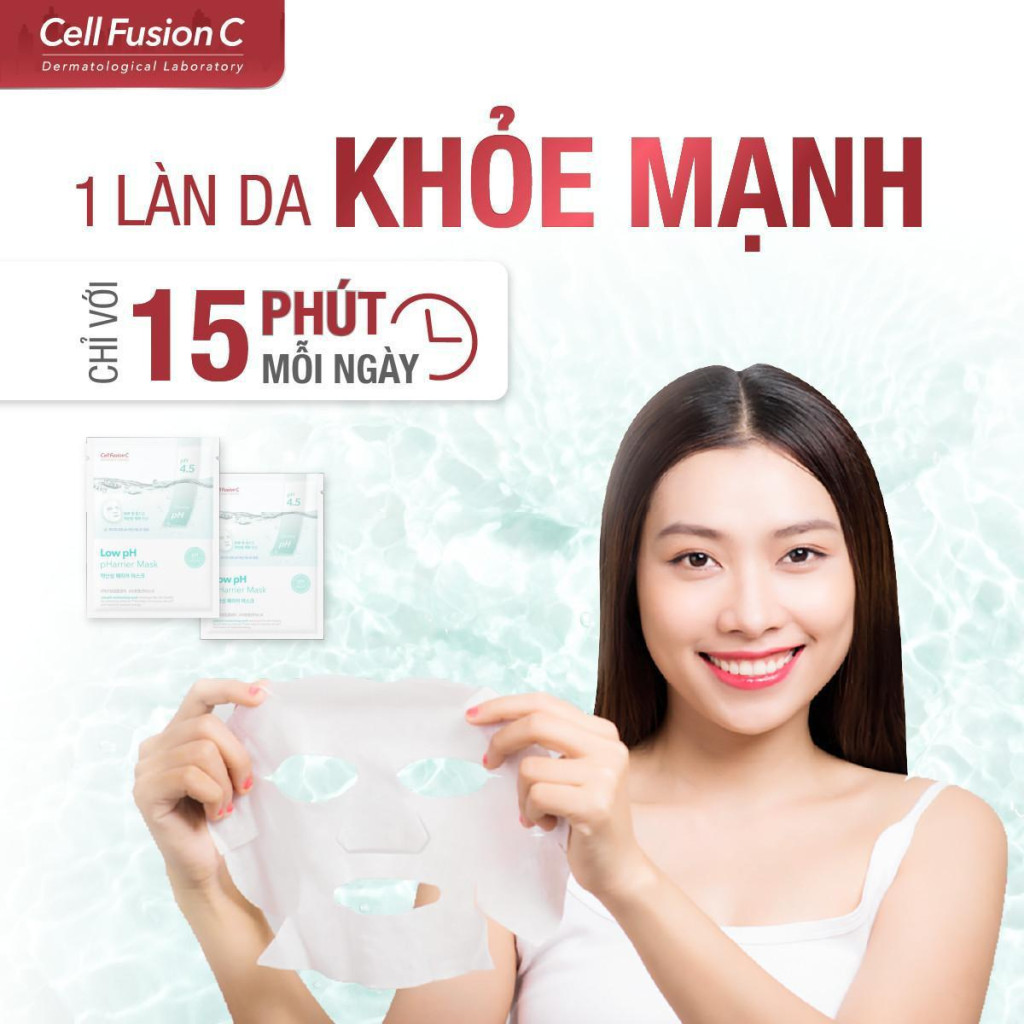Mặt Nạ Dưỡng Da pH Thấp - Cell Fusion C Low pH pHarrier Mask, Hộp 10 miếng
